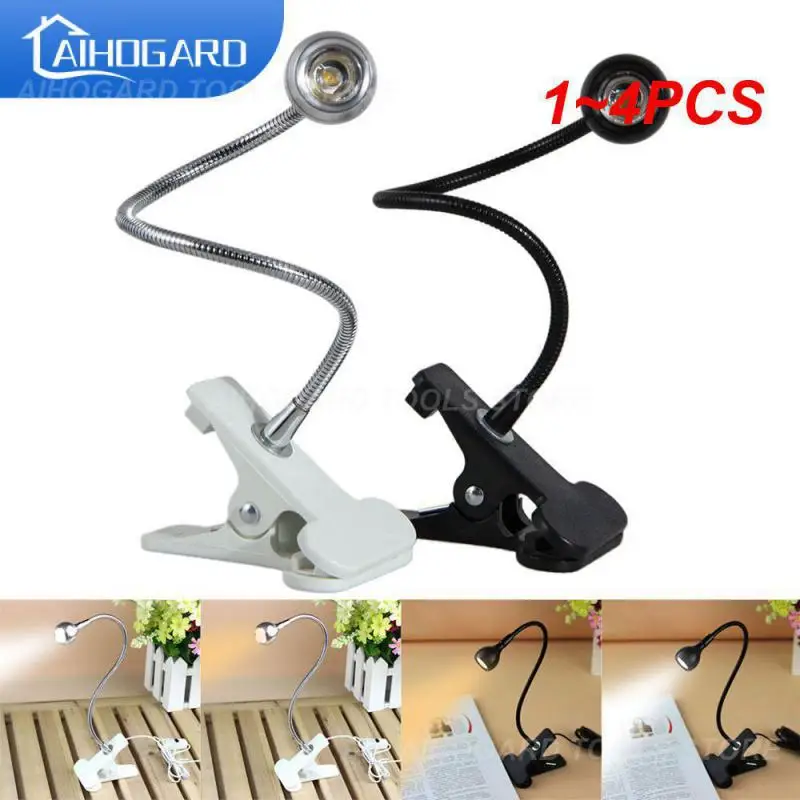 

1~4PCS USB power LED Desk Lamp Flexible Study Reading Book Lights Eye Table Lamp With Clip For Home Bedroom Study