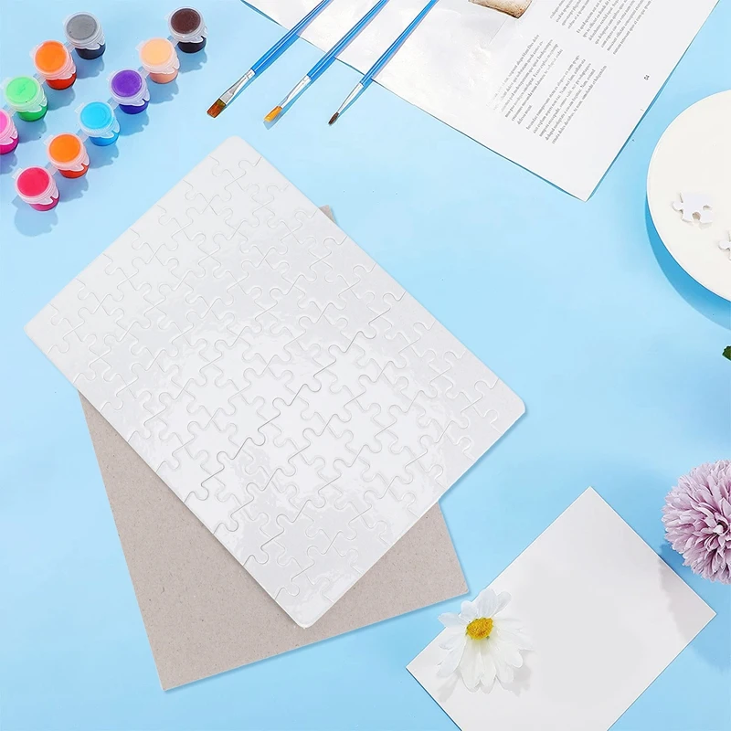 승화 블랭크 퍼즐, 잉크 전사용 DIY 공예 A5 직소 퍼즐, 로트당 10 개