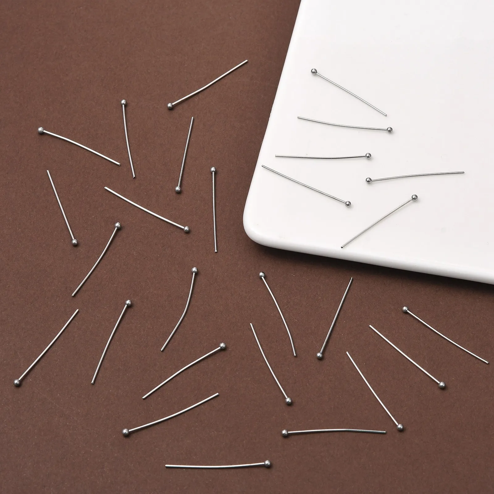 500pcs 304 Stainless Steel Ball Head Pins For Jewelry Making Needlework Handmade Components Findings 18 20 25 30 35mm