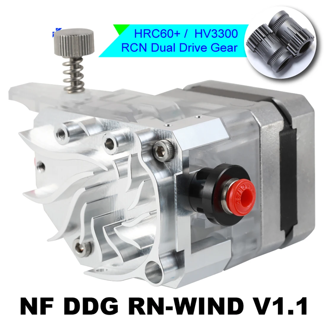 

RCN Nano Coated RN-WIND V1.1 Extruder High Hardness HV3300 Dual Drive Gear For Ender 3 53D Printer Parts Titan Aero
