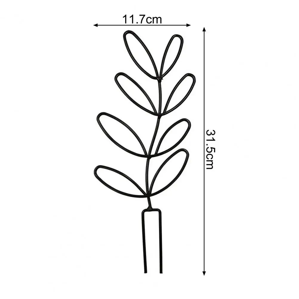 Bracket Plant Support Rack Creative for Home Leaf Shape Elegant Ornamental Metal Flower Support