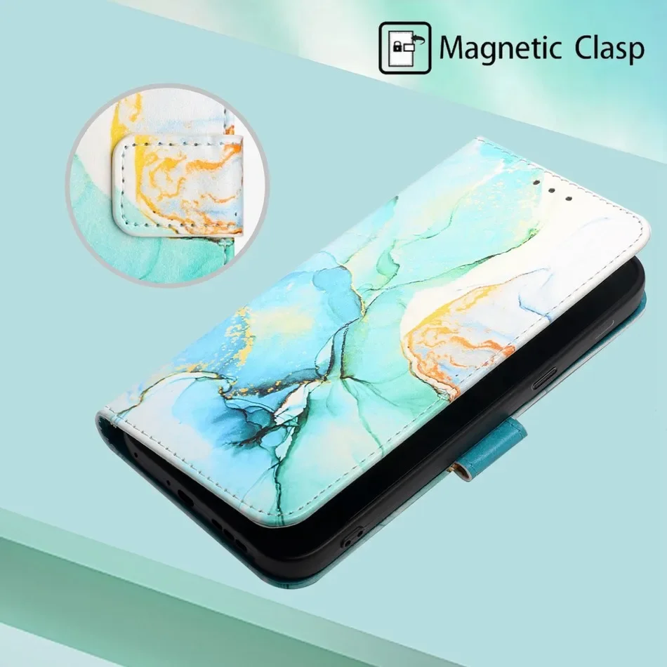 Book Fashion Case For Coque Xiaomi Redmi Note 9 9s 10 10s 11 11s 11E 12S 12 Pro Plus 5G Marble Color Wallet Protect Cover #EEA