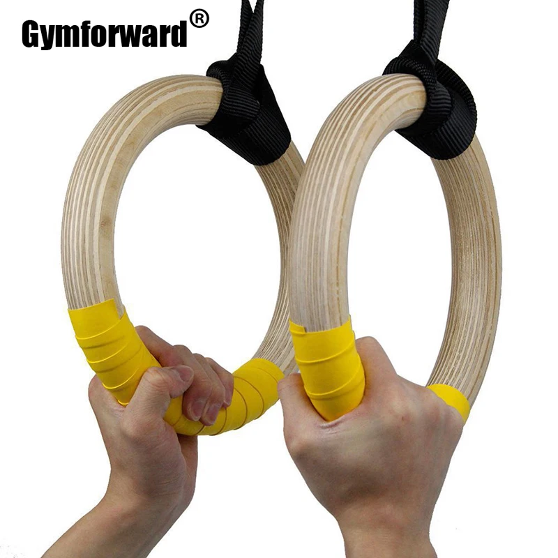 Professional Adjustable Birch Wooden Gymnastic Crossfit Gym Ring