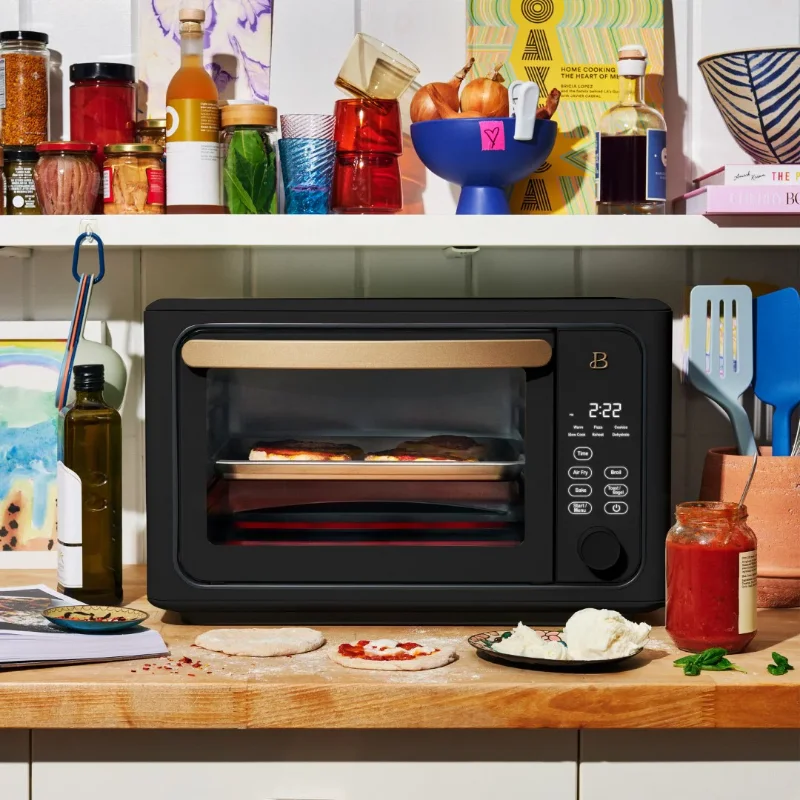Beautiful 6 Slice Touchscreen Air Fryer Toaster Oven, Black Sesame by Drew Barrymore 2