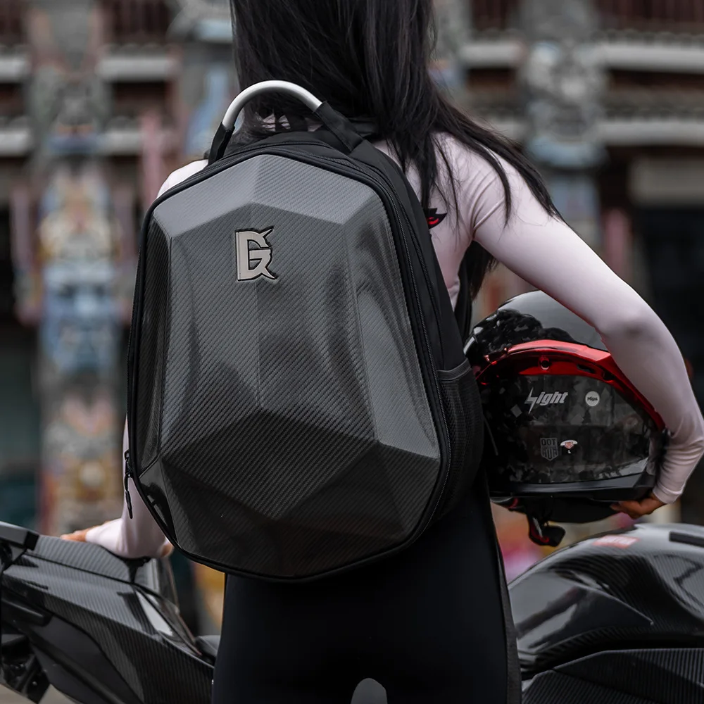 

GHOST RACING Waterproof Motorcycle Bag Mochila Motociclista Carbon Fiber Package Bag Helmet Bag Multi-functional Travel Bag