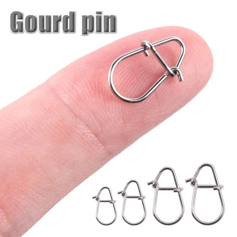 

100Pcs Gourd Pin Micro-Object Lure Pin 304 Stainless Steel Material Fishing Accessories Enhancement Egg Snap Lure Connector