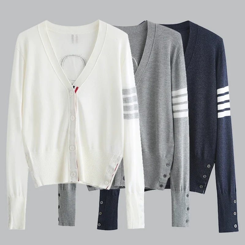 

Sweater Korean Fashion Cardigan Womens Knitted Sweaters Cardigans Long Sleeve Tops Y2k Clothes Autumn Kawaii 2022 White Clothing