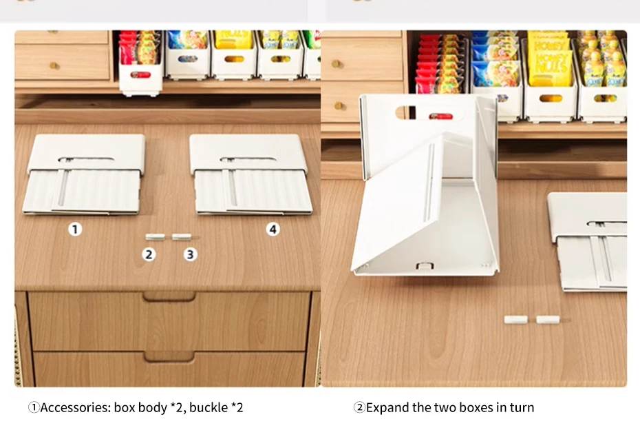 boîtes de rangement extensibles pour la conteneur de stockage des seau en plastique