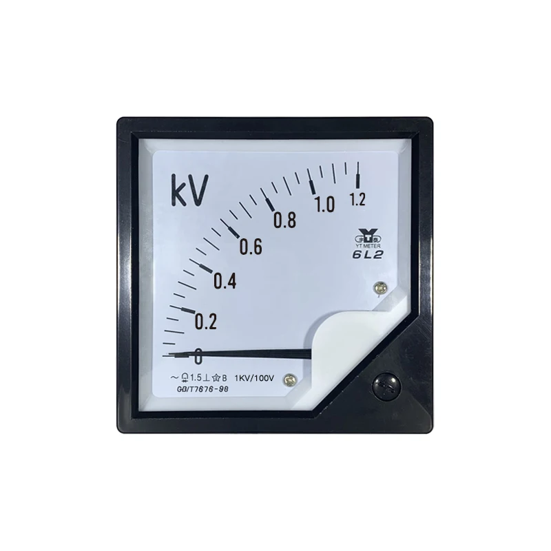 Customized 6L2 High Voltage Voltmeter 1.2Kv 1Kv/100V 1Kv Need To Be Equipped With Transformer Ac Voltmeter 80 * 80Mm