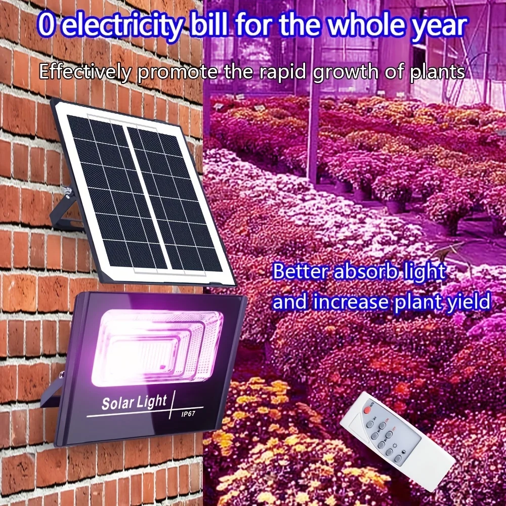Full Spectrum Floodlight Solar LED Grow Light with Remote Waterproof  Phytolamp for Indoor Hydroponic Greenhouse Flower Plants - AliExpress, image size:1000x1000
