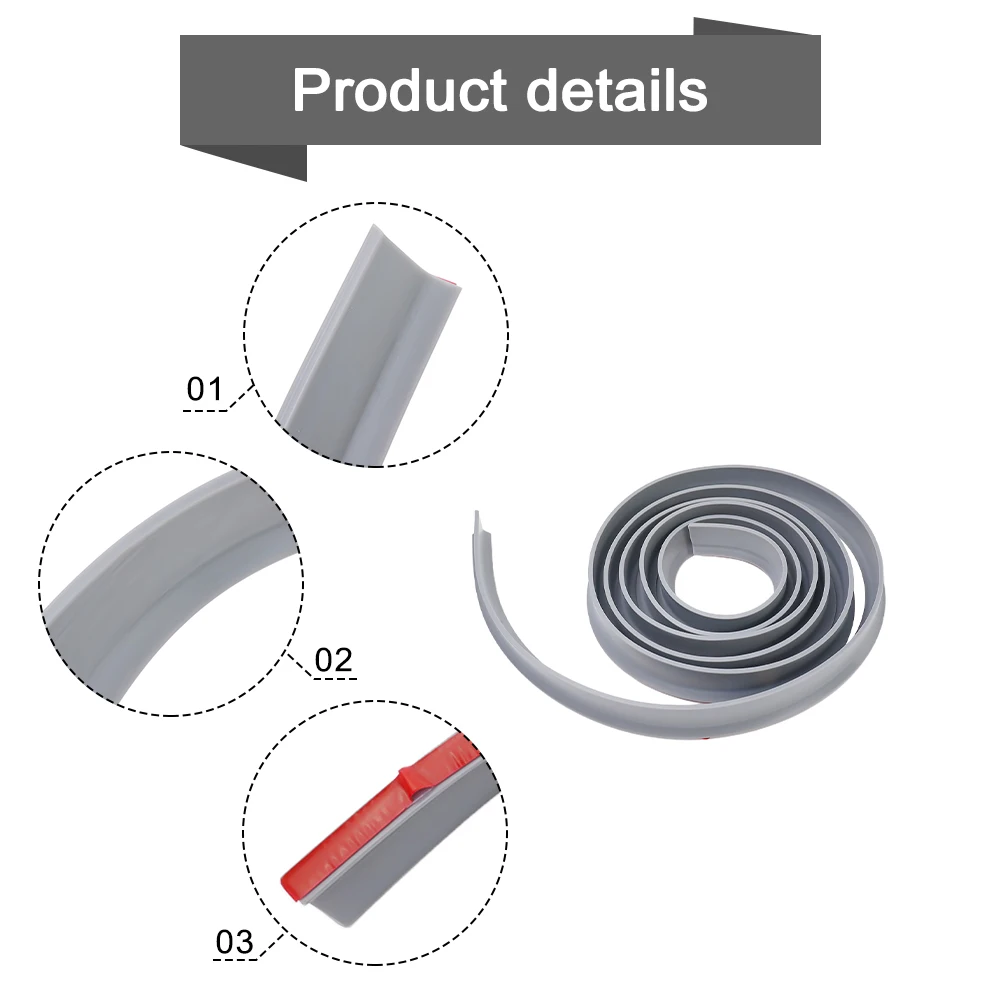 1pc 1-3M Bathroom Water Stopper Silicone Retaining Strip Water Shower Dam Flood Barrier Dry And Wet Separation Blocker shower water stopper shower water barrier water barrier strip