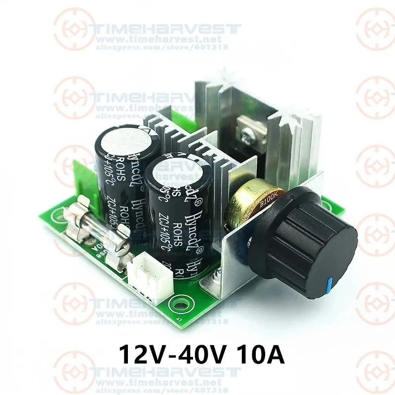 Di Buona Qualità Dc 12V 24V 30V 40V 10A 13Khz Auto Pwm Dc Regolatore Di Velocità Del Motore Pompa Continua Regolazione Variabile Modulo Interruttore D