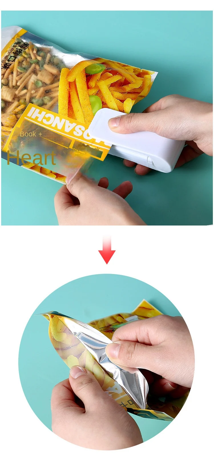 Description Picture 5 of itemHome Vacuum Packaging Machine Plastic Bag Sealer Thermal Plastic Food Bag Closure Portable Sealer Food Packaging Heat Sealer 