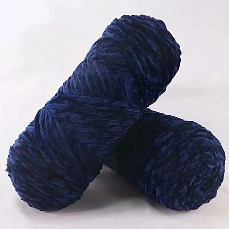 Luxurious Velvet Chenille Yarn for Amigurumi and Knitting - Soft, Plush, 100% Polyester (100g, 130m)