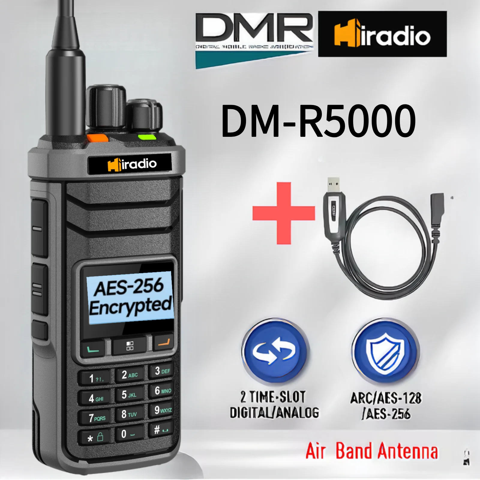 Iradio R5000 デジタルトランシーバー デュアルモード DMR/アナログ