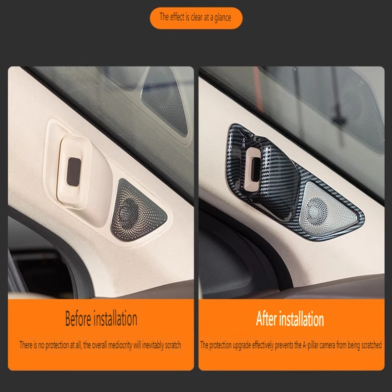 A-Pillar Camera Cover Trim Decoration Panel Stickers For Aito M7 ABS Car Styling Accessories