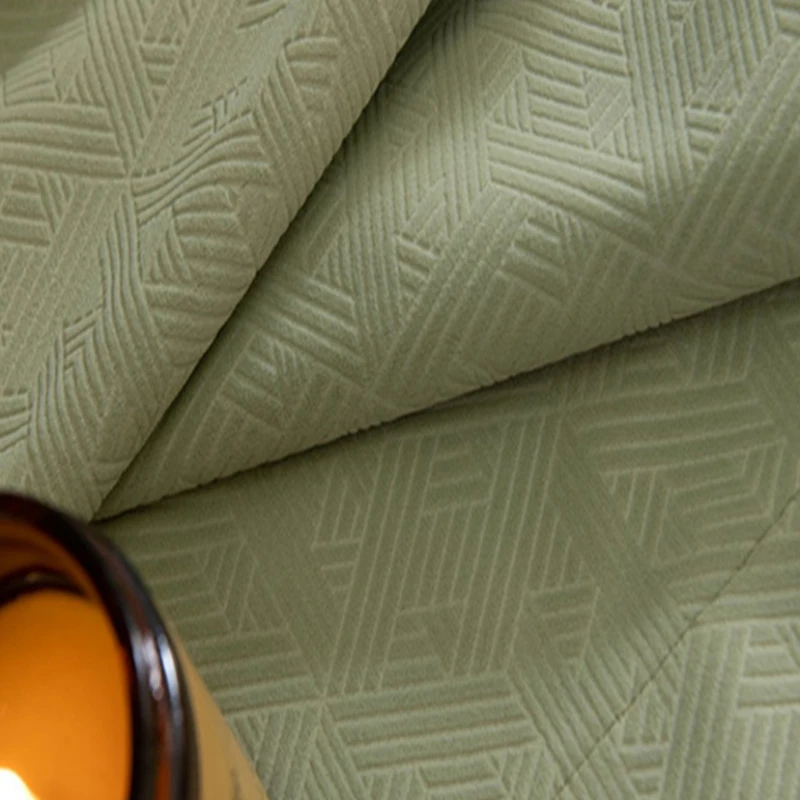 Velvet Curtains for Living Room Bedroom Modern Green Beige Solid Color White Tulle Blackout Window Treatment Drapes Custom Size - Image 3