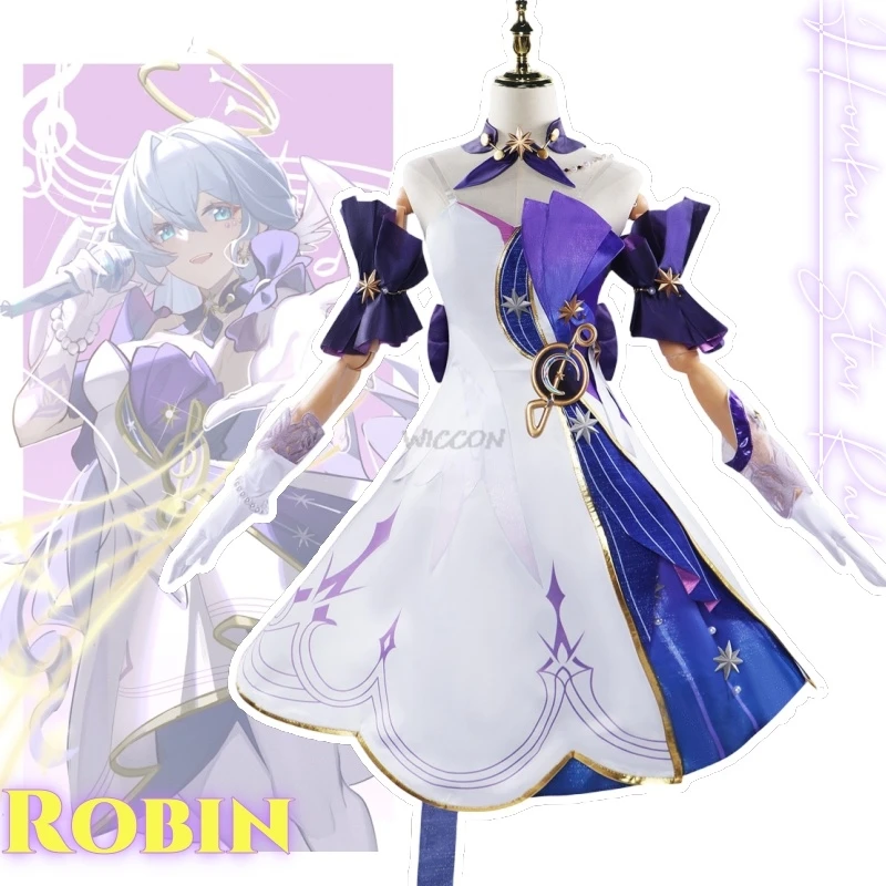 

Robin Anime Game Honkai: Star Rail Cosplay Costume Clothes Uniform Cosplay Penacony idol Singer Halloween Party Woman Set