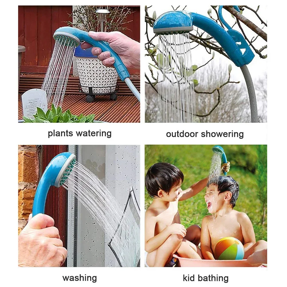 High Pressure Spray Head USB Charging for Outdoor Camping Car Washing Plant Watering Tool Portable Car Outdoor Shower