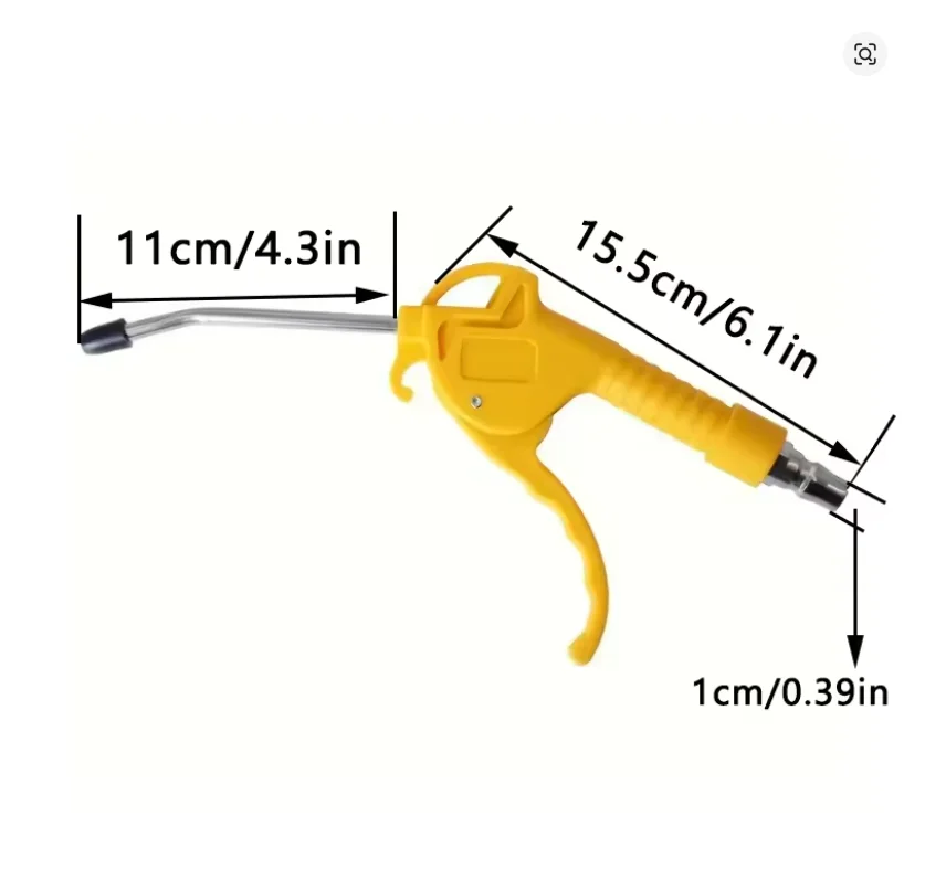 Air Blow Gun,High Flow Air Blower Gun for Compressor with Angled Bent Nozzle,Three Colors to Choose from,Short style