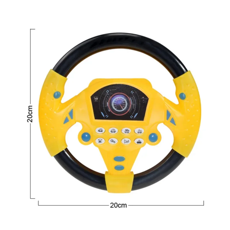 Children Simulation Steering Wheel Toy 360° rotation driving early education machine simulator with Light Sound toys for kids 4