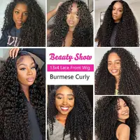 Perruque de cheveux vierges bouclés birmans de 30 pouces, avec dentelle frontale HD transparente invisible 13x4, pré-épilée, pour femme 5