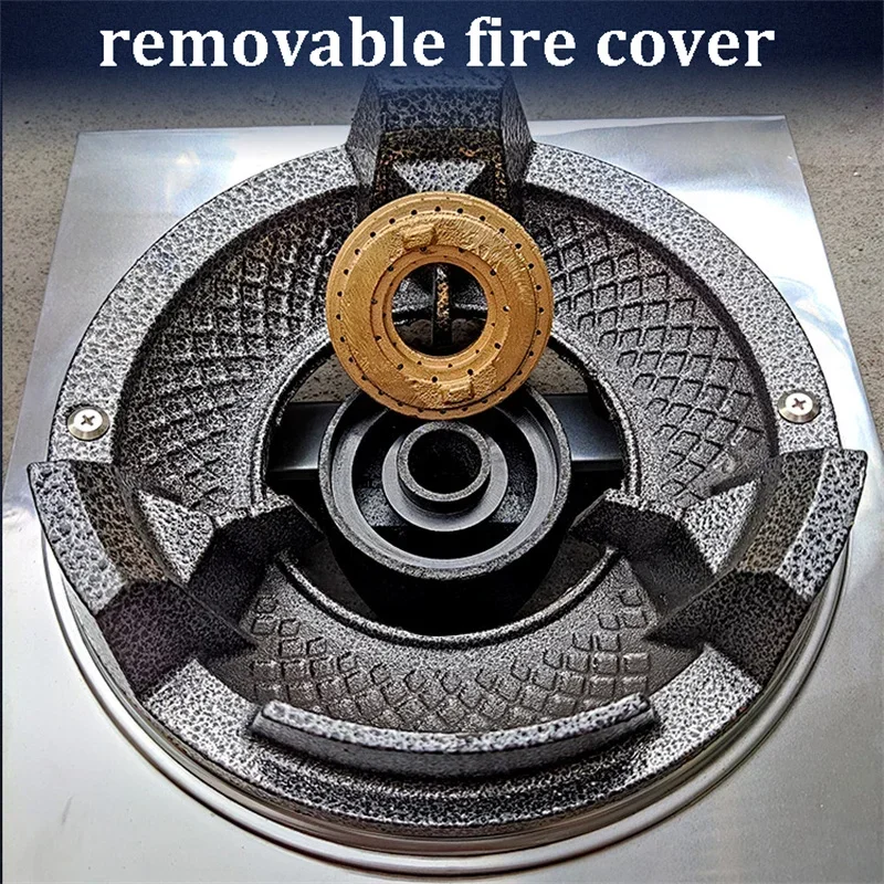 Large Firepower Liquefied Gas Stove Single Burner Stir-frying High Pressure Cooktops Stainless Steel Panel Desktop Gas Cooker