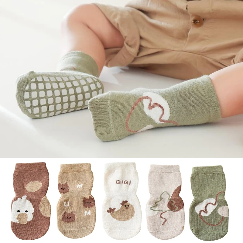 

Spring Autumn Sock Baby Boys Girls Anti-Slip Floor Socks Infant Kids Trampoline Shoes Children School Sports Mid Calf Long Socks