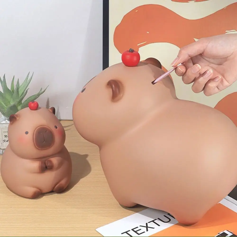 Capybara Piggy Bank Waterproof Decorative Crayon Piggy Bank Bedroom Model Large Capacity Safe Deposit Box