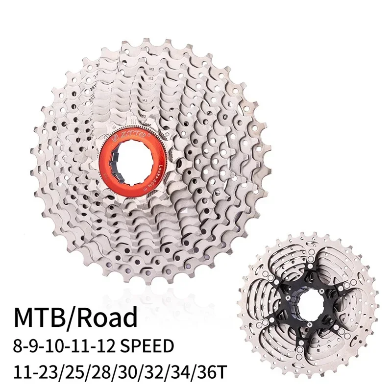 

2023 MTB/Road nickel chromium steel flywheel 8S/9S/10S/11S12S-11/23/25/28/30/32/34/36T high precision gear cassette transmission