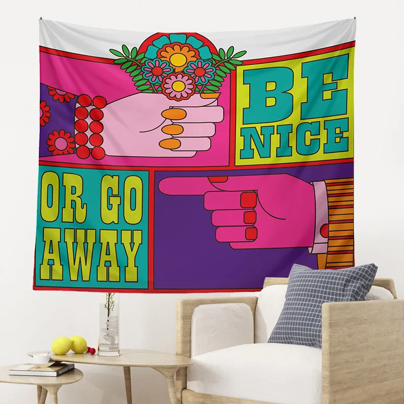 Description Picture 5 of itemBaphomet TapestryColorful Wall Hanging Psychedelic Hippie Tapestries poster Beach Mat background Wall Carpet Decor poster print