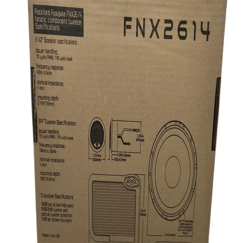 1 Set Rockford Fosgate FNX 2614 140 Watts Max 6.5" 2-Way Car Audio FanaticX COMPONENT SYSTEM MADE IN U.S.A