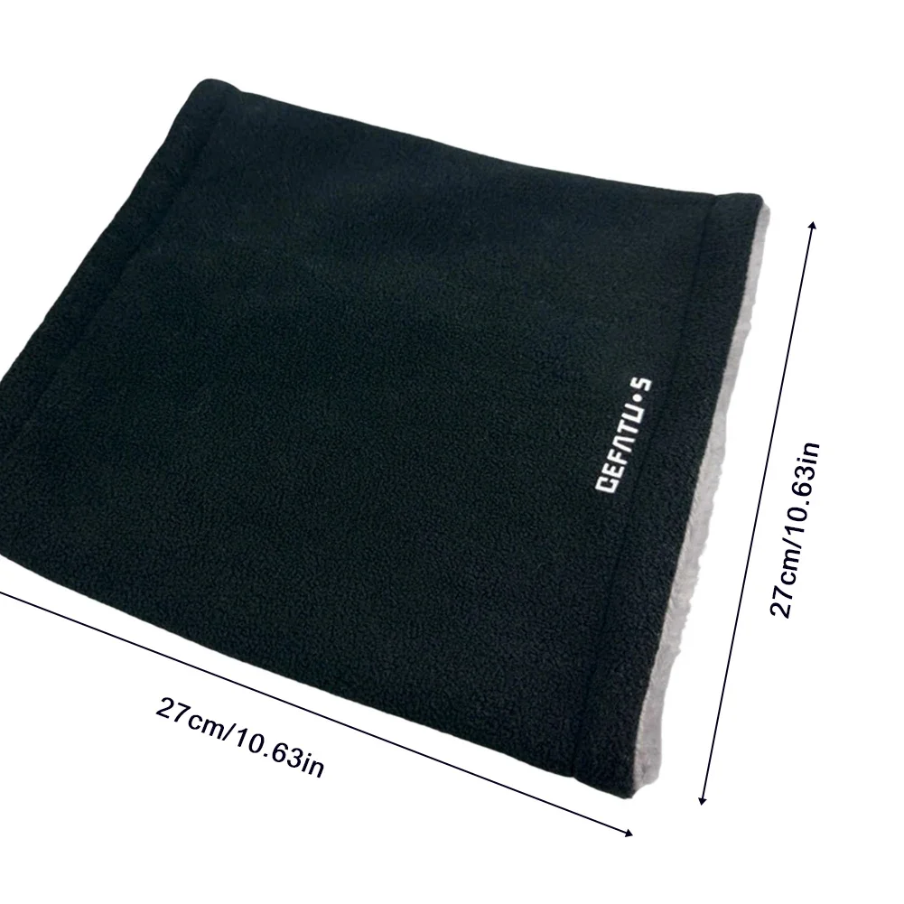 Thickened Fleece Neck Warmer Hat Two-Piece Set Winter Cycling Face Mask Unisex Windproof Cold Resistant Motorcycle Accessories