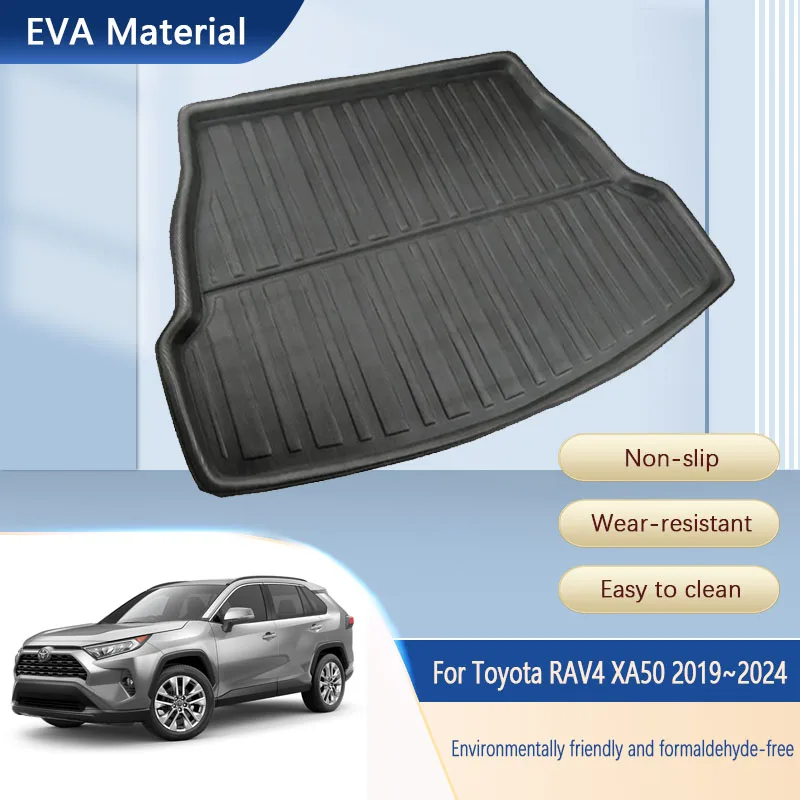 

For Toyota RAV4 RAV 4 XA50 2019-2024 Car Rear Trunk Mats Waterproof Trunk Storage Pads Carpets EVA Cargo Covers Auto Accessories