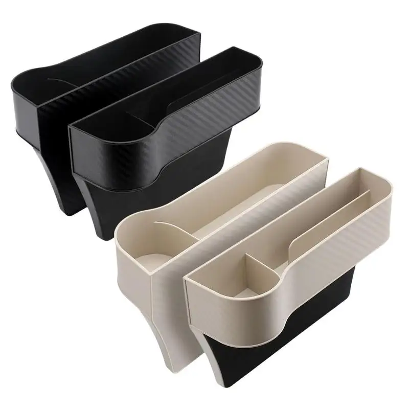 

Car Seat Storage Box ABS Multifunctional Auto PU Seat Gap Filler Impact Resistant Between Seat Storage Organizer Car Accessories
