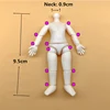 2 Pieces 9.5cm Heigh Doll Body 1/12 Bjd Multi Joints Movable Doll Body Girl Diy Dress Up Toy Accessories 2