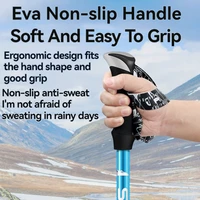 1PCS 4 Section Ultralight Hiking Sticks Foldable Hiking Poles Aluminum Hiking Poles Children Adult Retractable Cane Camping 2
