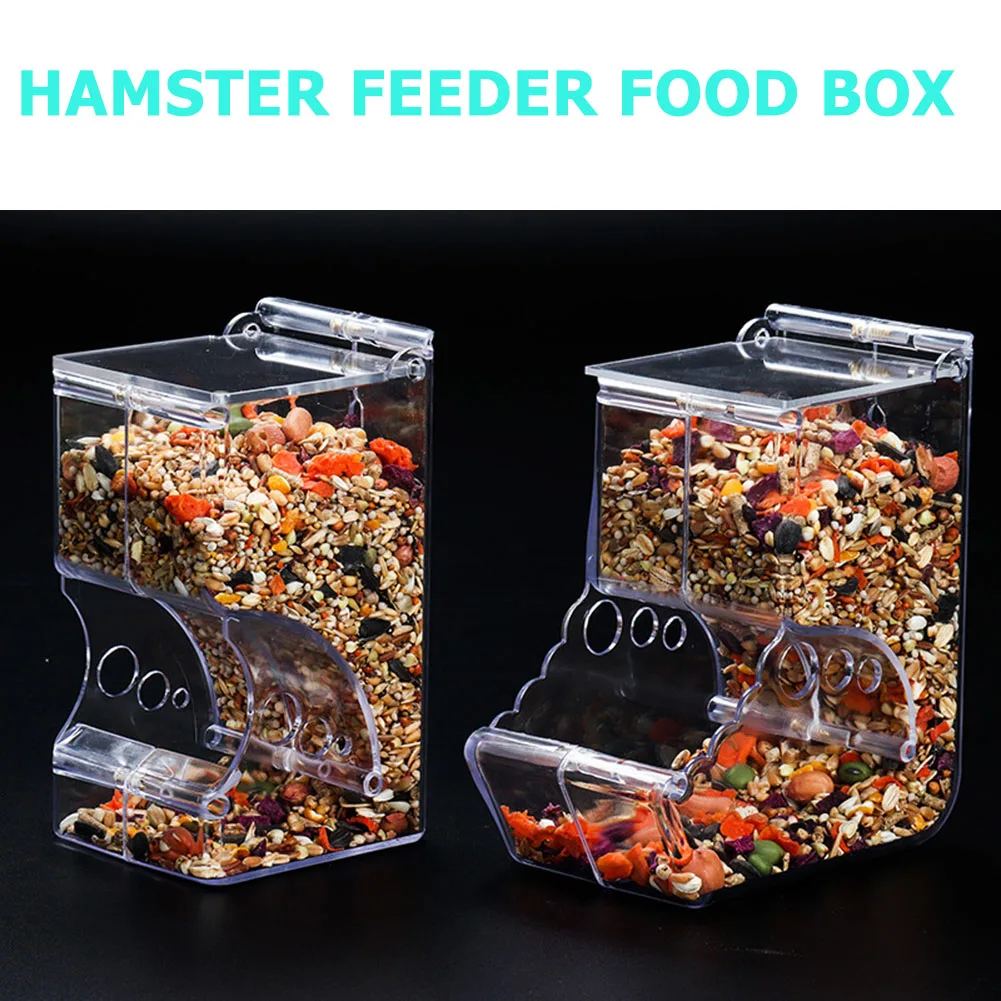 Hamster Automatic Food Dispenser Feeder Samll Animal Food Bowl Overturn Prevent