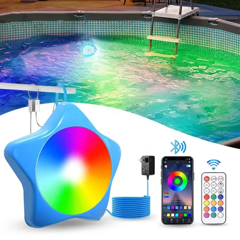 

12V Smart Bluetooth Controller Color Changing Underwater 20W Led Swimming Pool Lights For Inground Aboveground Pool