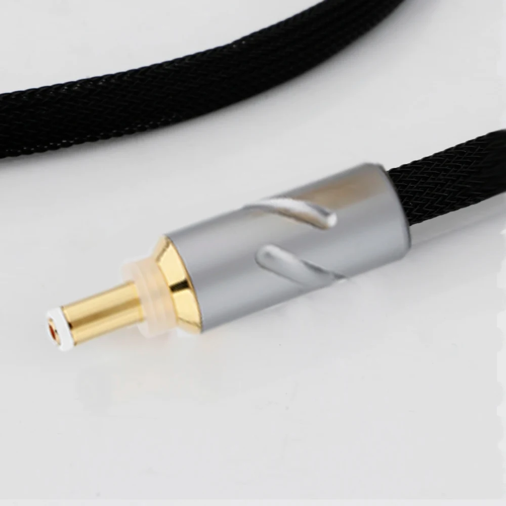Monosaudio 구리 실버 도금 오디오 애호가 DC 케이블, 선형 업그레이드 케이블, USB to DC 플러그, DC 플러그 오디오 케이블, 14AWG OCC