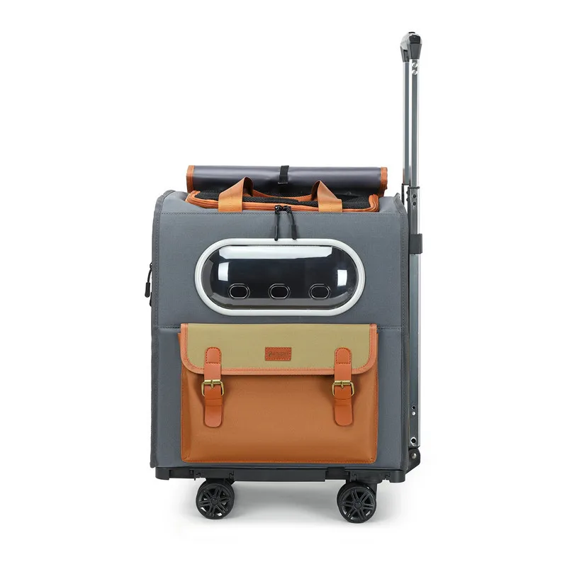 New Ventilate Pet carrier backpack Portable cat backpack carrier space Suitcase Space Luggage bags pets bag with wheels Cat bag