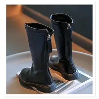 Girls' long tube boots 2025 Autumn/Winter New Korean Fashion Knight Boots Plush Princess Boots Warm Two Cotton High tube Boots - Image 2