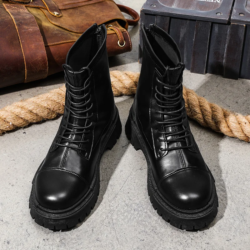 

Men's Leather Waterproof Lace Up Chukka Ankle Boots Oxford Dress Boots Casual Business Work Daily Shoes for Men