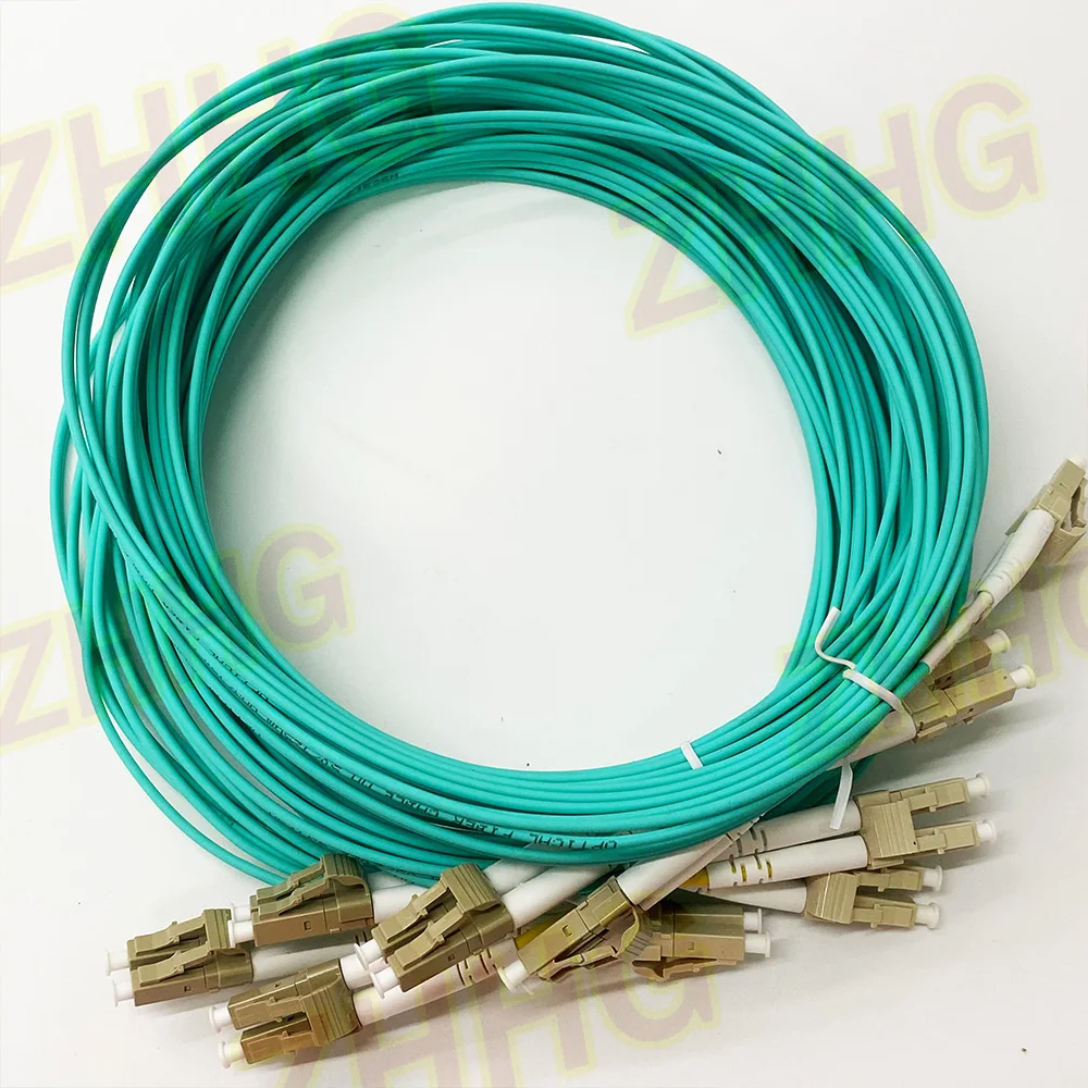 도매 10 개/몫 OM3 LC UPC-LC UPC 다중 모드 이중 2.0mm 광섬유 코드 광학 패치 케이블 3m
