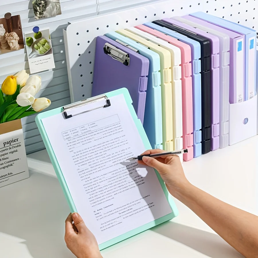 1pcs A4 Large Capacity Data Book Horizontal Opening Paper Storage And Finishing Writing Pad Stationery