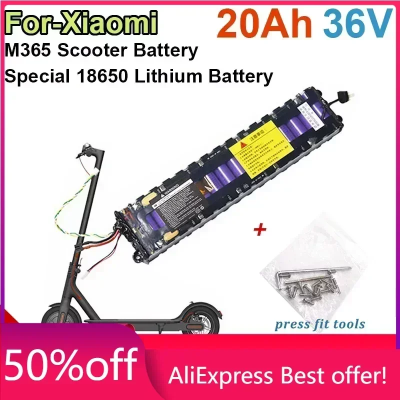 

10S3P 36v 20AH for-Xiaomi M365 Scooter Batteries Pack Special 18650 Lithium 60km with Waterproof Bluetooth Communication Charger