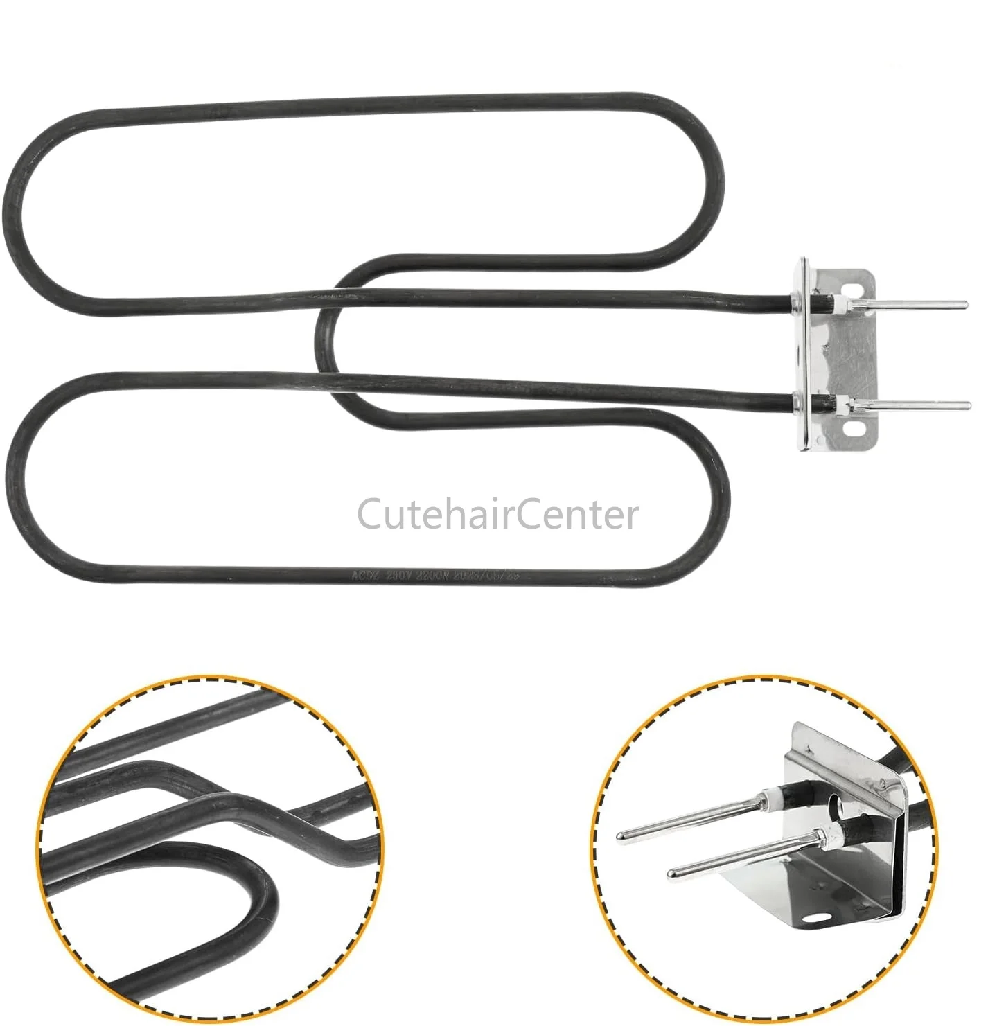 66631/65621 Replacement Heating Elements Compatible with Weber Electric Grill Q140 Q1400 Stainless Steel Heating Coil 230V 2200W for grill heating element