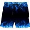 Adult Men's Children's 3d Printed Beach Pants Quick Dry Blue Flame Fitness Shorts Landscape Fun Street Thin Fashion Clothing 4