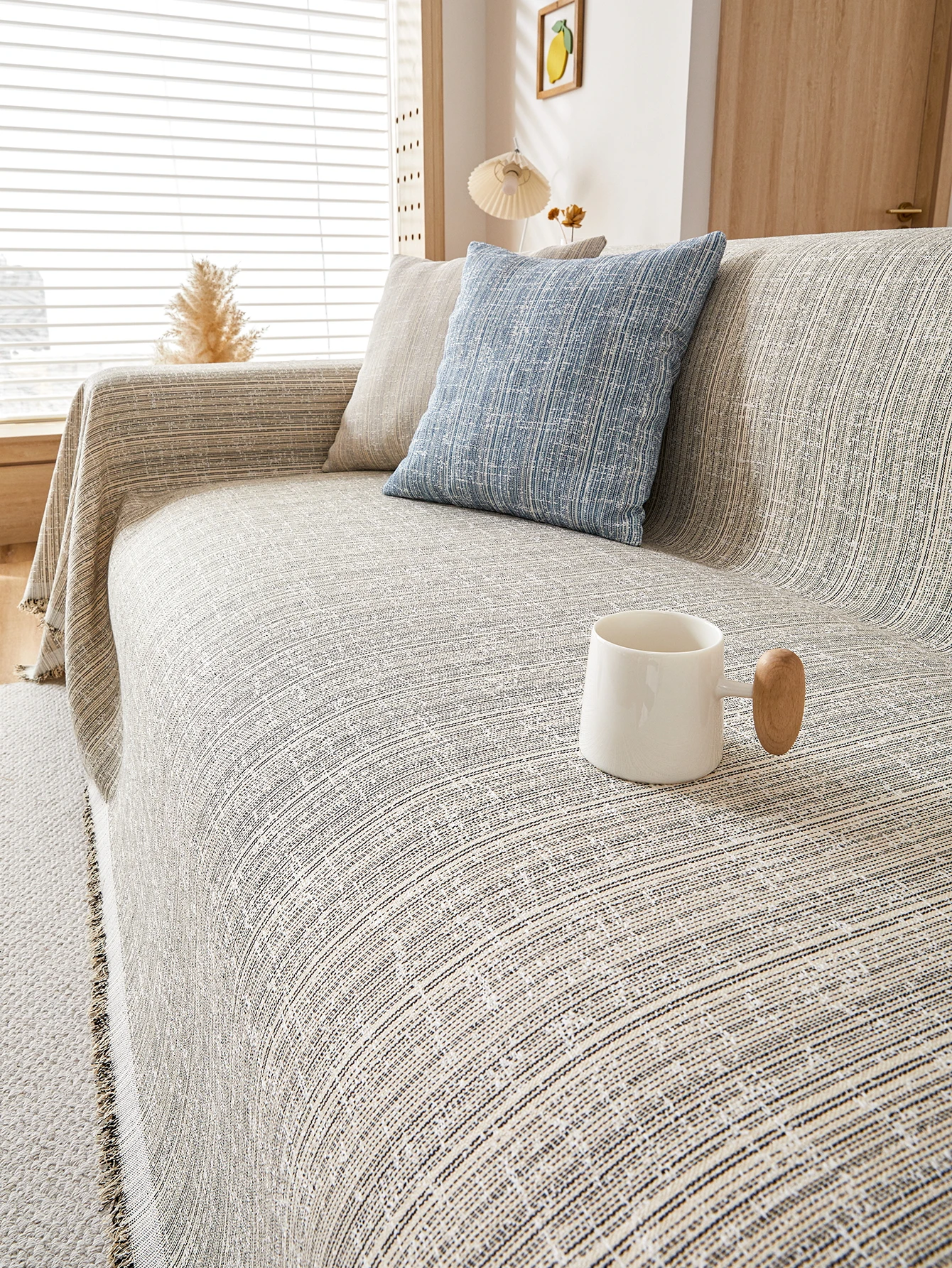 1PC Polyester Sofa Cover Blanket,Protection Sofa Anti-Cat Scratch Anti-Dirty All Seasons For Living Room Bedroom Office Cafe,Can Be Used In Home Decor 4