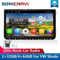 SONICnavi – autoradio Android, Navigation GPS, lecteur multimédia, stéréo, 2din, pour voiture Volkswagen, VW, Polo, Skoda, Octavia, Golf 5, 7, Touran 